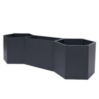 3er Set Metall Hochbeet anthrazit Pflanzbeet für Gemüse und Blumen