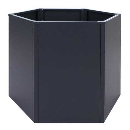 Metall Hochbeet anthrazit 77x100x88 cm Pflanzbeet Garten