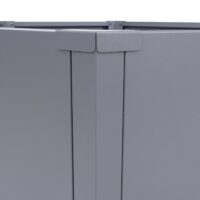 3er Set Metall Hochbeet grau Blumenkasten Pflanzkübel aus Stahl