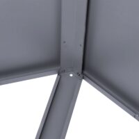 3er Set Metall Hochbeet grau Blumenkasten Pflanzkübel aus Stahl