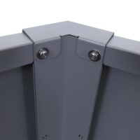 3er Set Metall Hochbeet grau Pflanzkübel für Garten und Gemüse