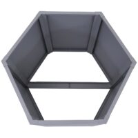 3er Set Metall Hochbeet grau Pflanzkübel für Garten und Gemüse