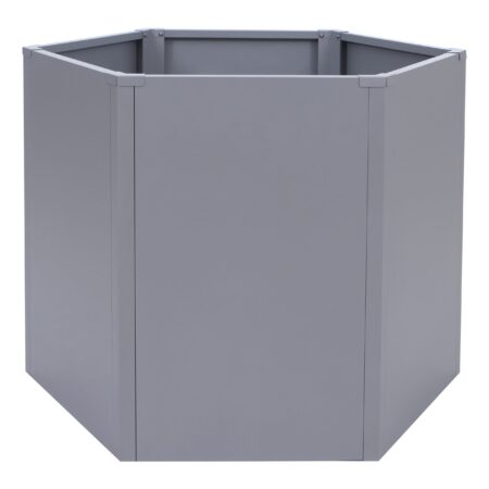 Metall Hochbeet grau 77x100x88 cm wetterfester Pflanzkasten