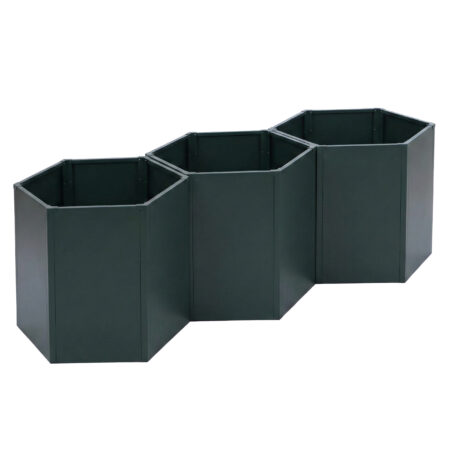 3er Set Metall Hochbeet grün Pflanzkübel Gemüsebeet 264 cm