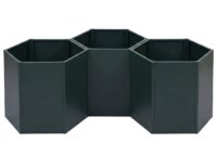 3er Set Metall Hochbeet grün Pflanzkübel Gemüsebeet 264 cm