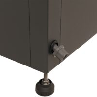 Metall Hochbeet anthrazit 91x101x51 cm Pflanzkübel mit Stauraum