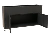 Metall Hochbeet anthrazit 91x161x51 cm mit Stauraum