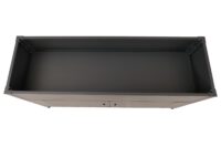 Metall Hochbeet anthrazit 91x161x51 cm mit Stauraum