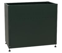 Metall Hochbeet grün 91x101x51 cm mit Stauraum wetterfest