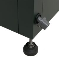 Metall Hochbeet grün 91x161x51 cm mit Stauraum für Garten