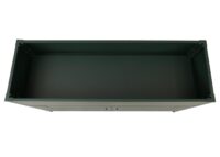 Metall Hochbeet grün 91x161x51 cm mit Stauraum für Garten