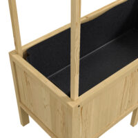 Hochbeet mit Deckel aus Holz für Terrasse oder Garten, 110x60x152 cm, Natur.