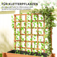 Hochbeet mit Rankhilfe dreistufig für Garten und Balkon Holz