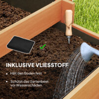 Hochbeet mit Rankhilfe dreistufig für Garten und Balkon Holz