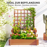 Hochbeet mit Rankhilfe dreistufig für Garten und Balkon Holz