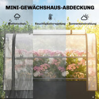 Hochbeet mit Gewächshaus Abdeckung rollbar für Garten