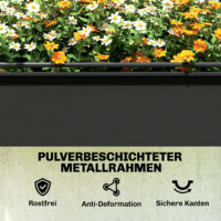 Hochbeet mit Gewächshaus Abdeckung rollbar für Garten