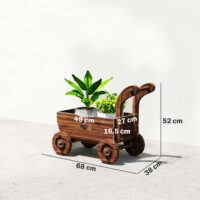 Hochbeet Schubkarre Pflanzbeet mobil mit Rollen aus Holz für Garten und Balkon
