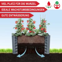 Hochbeet aus Stahl, stabil und wetterfest in Größe L.