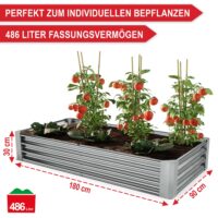 Robustes Stahl-Hochbeet in Größe M für langlebige Nutzung.