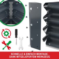 Stahlhochbeet für Garten oder Terrasse in Größe S.