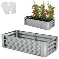 Kleines wetterfestes Hochbeet aus Stahl in Größe S.