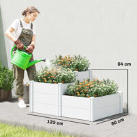 Hochbeet 3-stufig stapelbar für Garten und Balkon Kunststoff