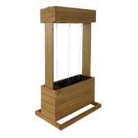 Hochbeet aus Tannenholz 145x85x50 cm mit Rankhilfe braun