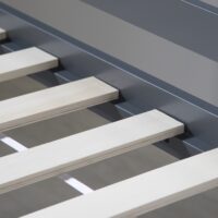 Hochbett Kinderbett 90x200cm aus Holz Grau