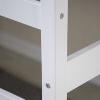 Hochbett Kinderbett 90x200cm aus Holz Weiss