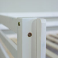 Hochbett Kinderbett 90x200cm aus Holz Weiss