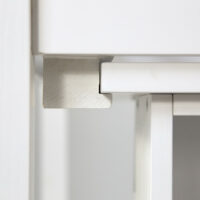 Hochbett Kinderbett 90x200cm aus Holz Weiss-Grau