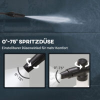 Hochdruckreiniger 1800W mit Rollen und Hochdruckschlauch, Blau.