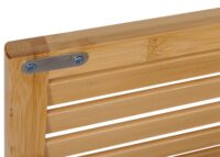 Hochschrank Badschrank Badregal 2 Türen 4 Regalböden Bambus 168x64x33cm