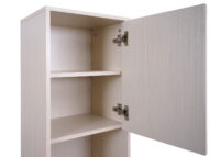 Hochschrank Badschrank Wäschekorb 174x39x30cm Holzoptik beige