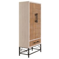 Hochschrank Bücherschrank mit Türen und Schublade 167x72x41cm