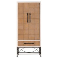 Hochschrank Bücherschrank mit Türen und Schublade 167x72x41cm