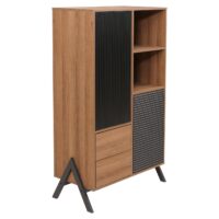 Hochschrank Highboard Türen Staufächer Schubladen 138x79x40cm natur