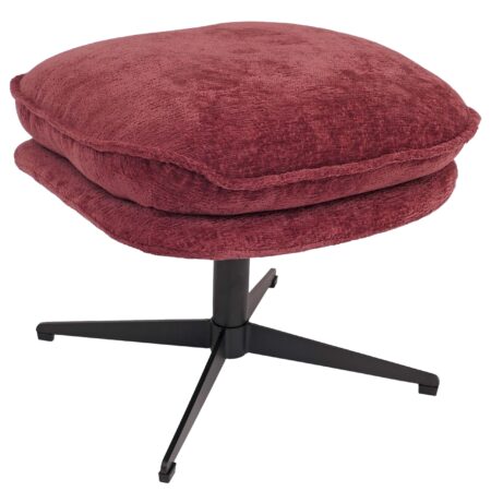 Hocker mit Polster Fusshocker Ottomane Chenille beere