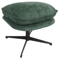 Hocker mit Polster Fusshocker Ottomane Chenille grün