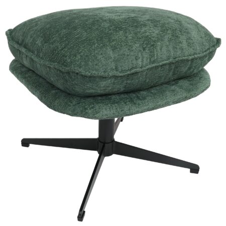 Hocker mit Polster Fusshocker Ottomane Chenille grün