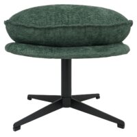 Hocker mit Polster Fusshocker Ottomane Chenille grün