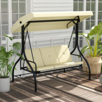 Hollywoodschaukel Gartenschaukel 3 Sitzer mit Sonnendach
