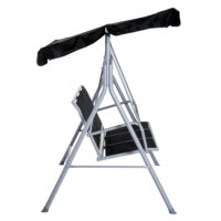 Hollywoodschaukel 3-Sitzer mit verstellbarem Sonnendach für Garten