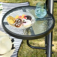 Hollywoodschaukel Gartenschaukel 3-Sitzer mit Sonnendach und Tisch