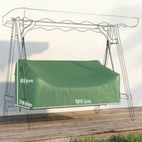 Hollywoodschaukel Abdeckung Schutzhülle für 3-Sitzer Gartenschaukel wetterfest wasserdicht