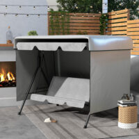 Hollywoodschaukel Abdeckung Schutzhülle wetterfest für Gartenmöbel 215x155x150cm grau