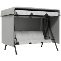 Hollywoodschaukel Abdeckung Schutzhülle wetterfest für Gartenmöbel 215x155x150cm grau
