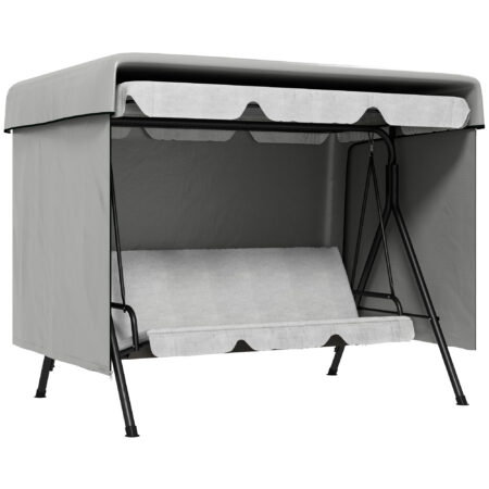 Hollywoodschaukel Abdeckung Schutzhülle wetterfest für Gartenmöbel 215x155x150cm grau