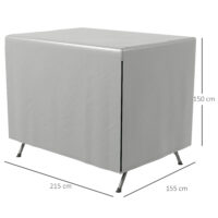 Hollywoodschaukel Abdeckung Schutzhülle wetterfest für Gartenmöbel 215x155x150cm grau